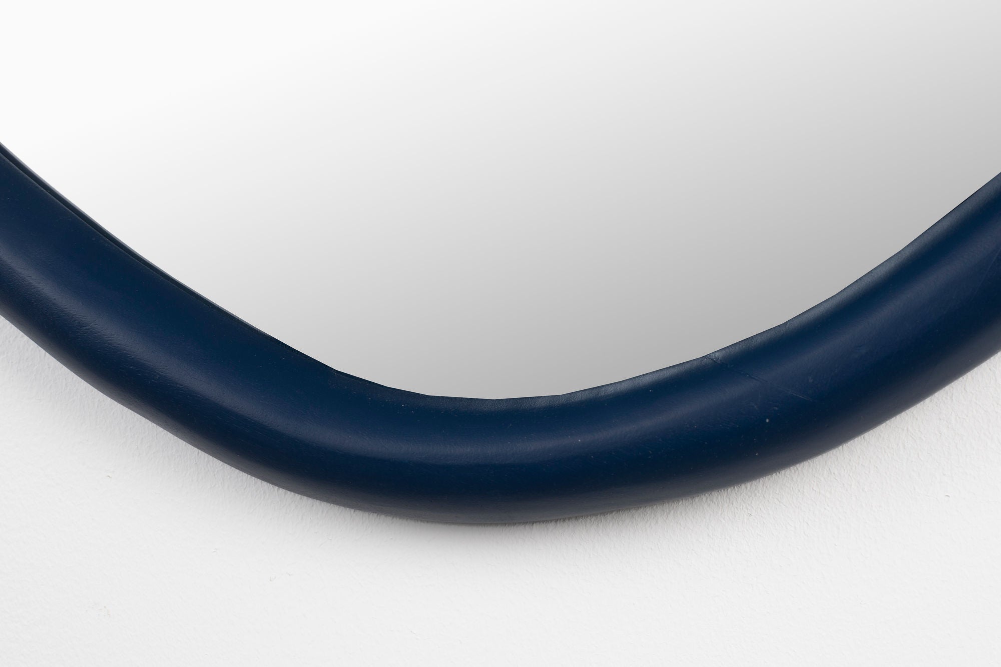 Zuiver Looks Organic Navy Blue Mango Wood Wall Mirror Medium